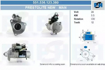 CV PSH 551536123380 -  Стартер